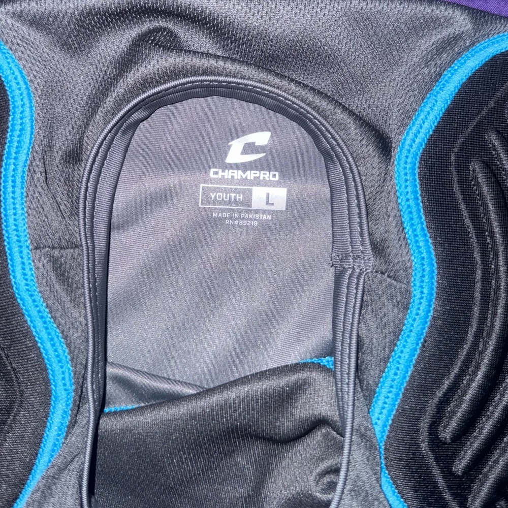 Champro Youth Bull Rush Padded Football Compression Protective Shirt FJU10 L NWT - Picture 11 of 11